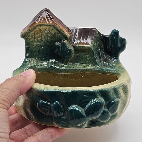 Fredericksburg Art Pottery FAPCO Planter Hacienda Southwest House Cactus Vintage - Picture 3 of 12